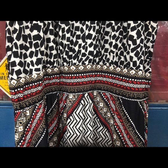 Empire Waist Multi Color Maxi Dress Awesome Designs Excellent Condition Chicos 2 - Picture 5 of 15